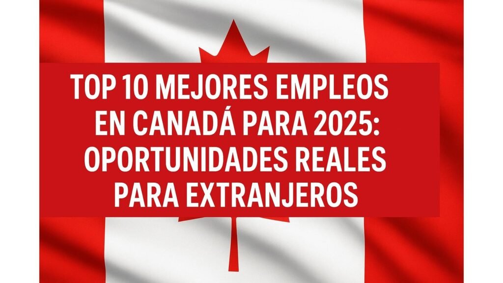 Top 10 Mejores Empleos en Canadá para 2025: Oportunidades Reales para Extranjeros